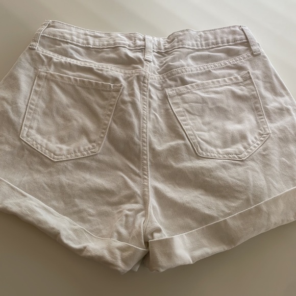 White High Waisted Denim Shorts for Summer - Picture 3 of 3